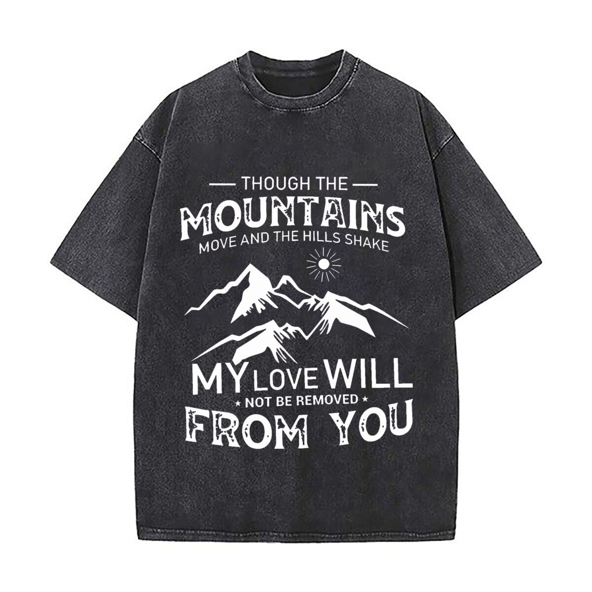 Outdoor Adventure Quotes Short - マウンテンラブアドベンチャー ネイチャーハイキング アウトドア引用句 ディストレストヴィンテージ オーバーサイズ ストリートウェアトップス