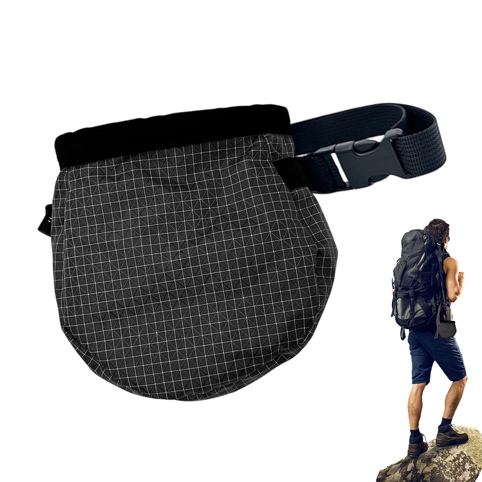 Chalk Bag Bouldering - 防水ポータブルボルダリングチョークバッグ、調節可能なウエストベルト付き、大容量マグネシアパウダー収納ポーチ
