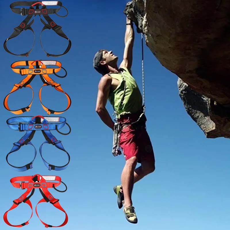 Harness Climbing Adjustable - プロの登山用ハーネス、安全シートベルト、レスキュー、高所洞窟探検、登山、調節可能な懸垂下降用具、ハーフボディ