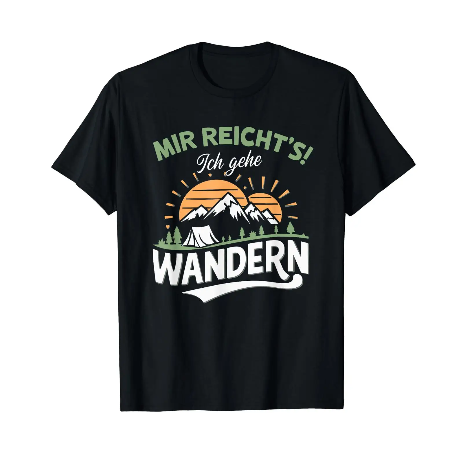 Outdoor Adventure Quotes Short - スポンサー広告 T シャツ (ドイツ語のテキスト入り) 「Mir reichts
