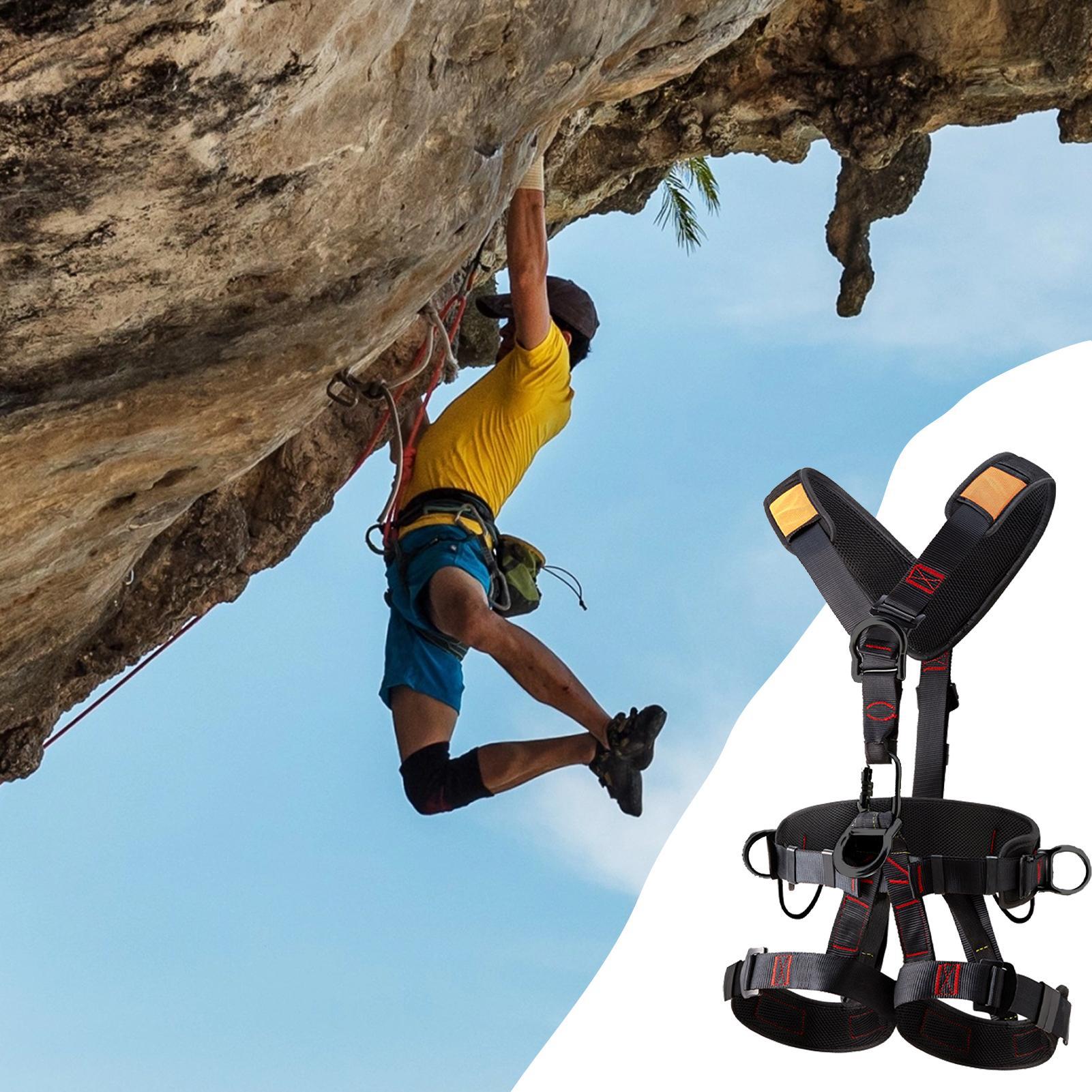 Harness Climbing Adjustable - 安全ハーネス落下防止キット調整可能なロッククライミングハーネス狩猟用ハーネス落下防止ハーネスツリークライミング用に取り外し可能