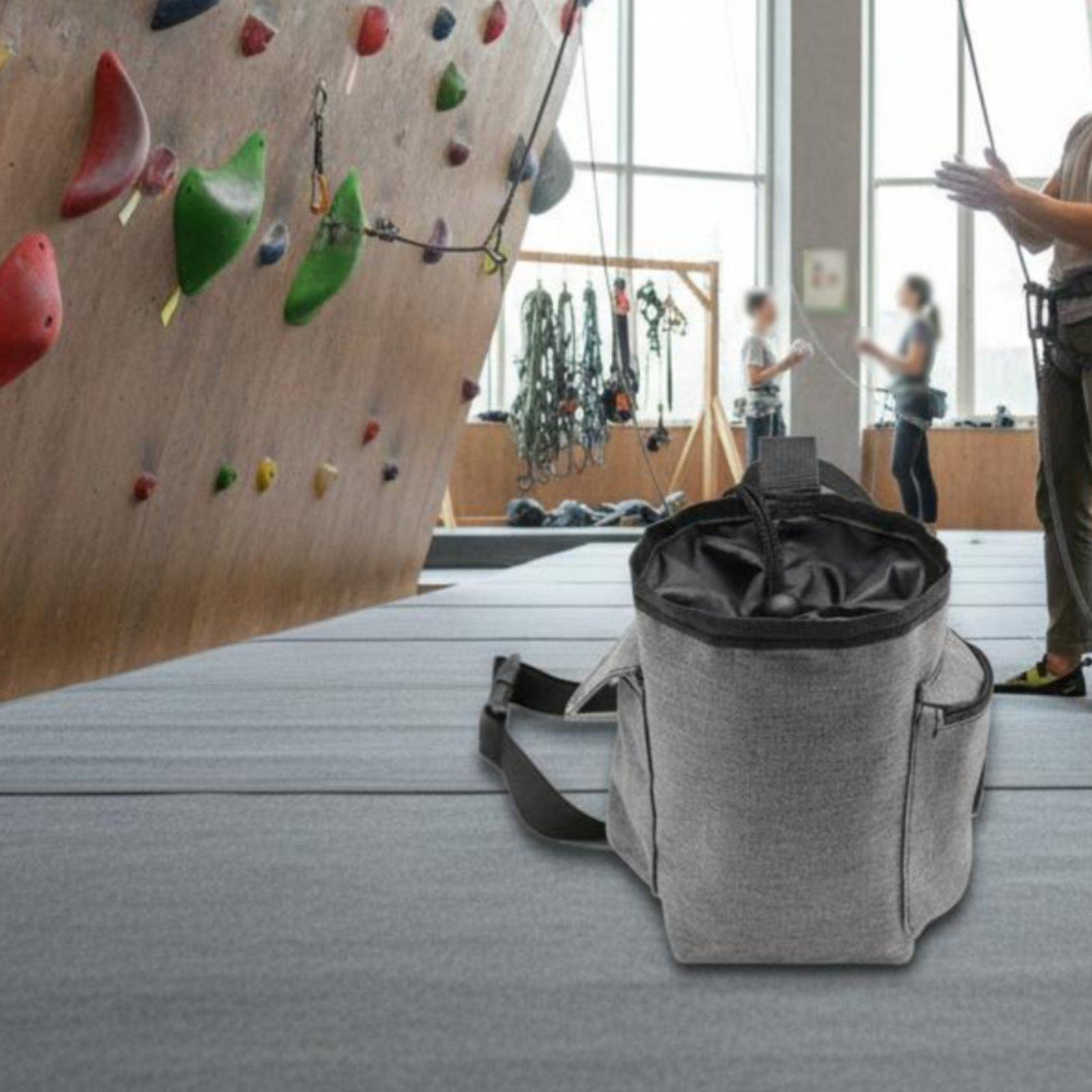 Chalk Bag Bouldering - ボルダリングチョークバッグ 調節可能なベルト付き クライミングチョークポーチ オックスフォード生地チョークバッグ 体操やアウトドアスポーツ用