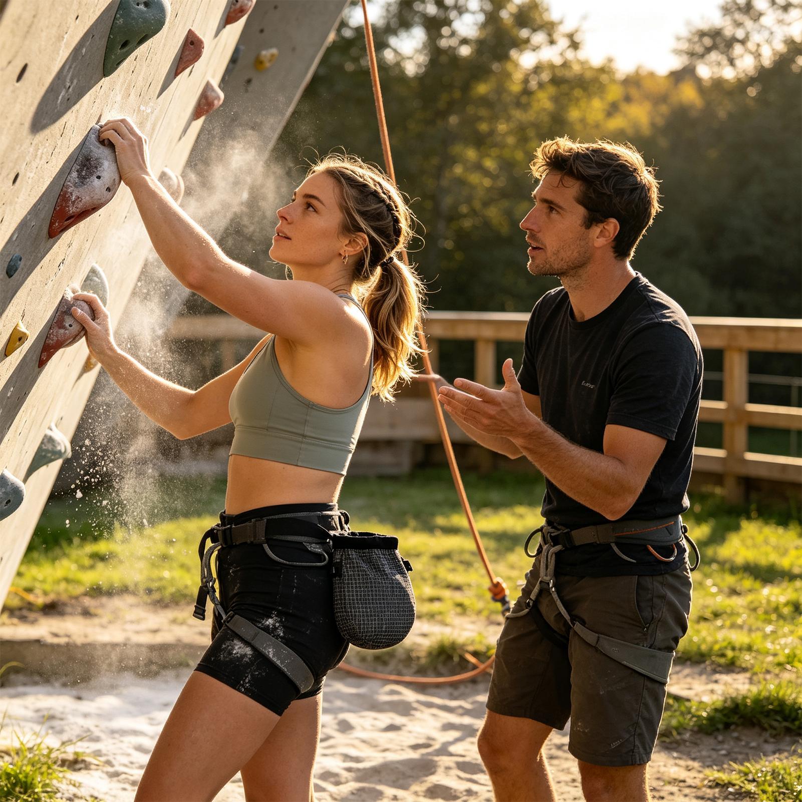防水ロッククライミングチョークバッグ調節可能なベルトポータブ - Chalk Bag Bouldering のレビューと価格