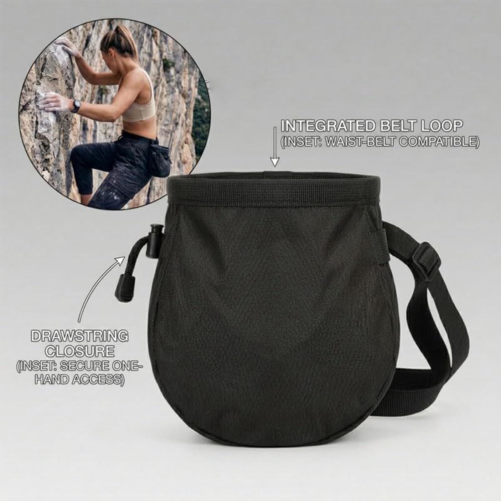 ロッククライミング用チョークバッグ 調節可能 軽量 男女兼用 - Harness Climbing Adjustable のレビューと価格